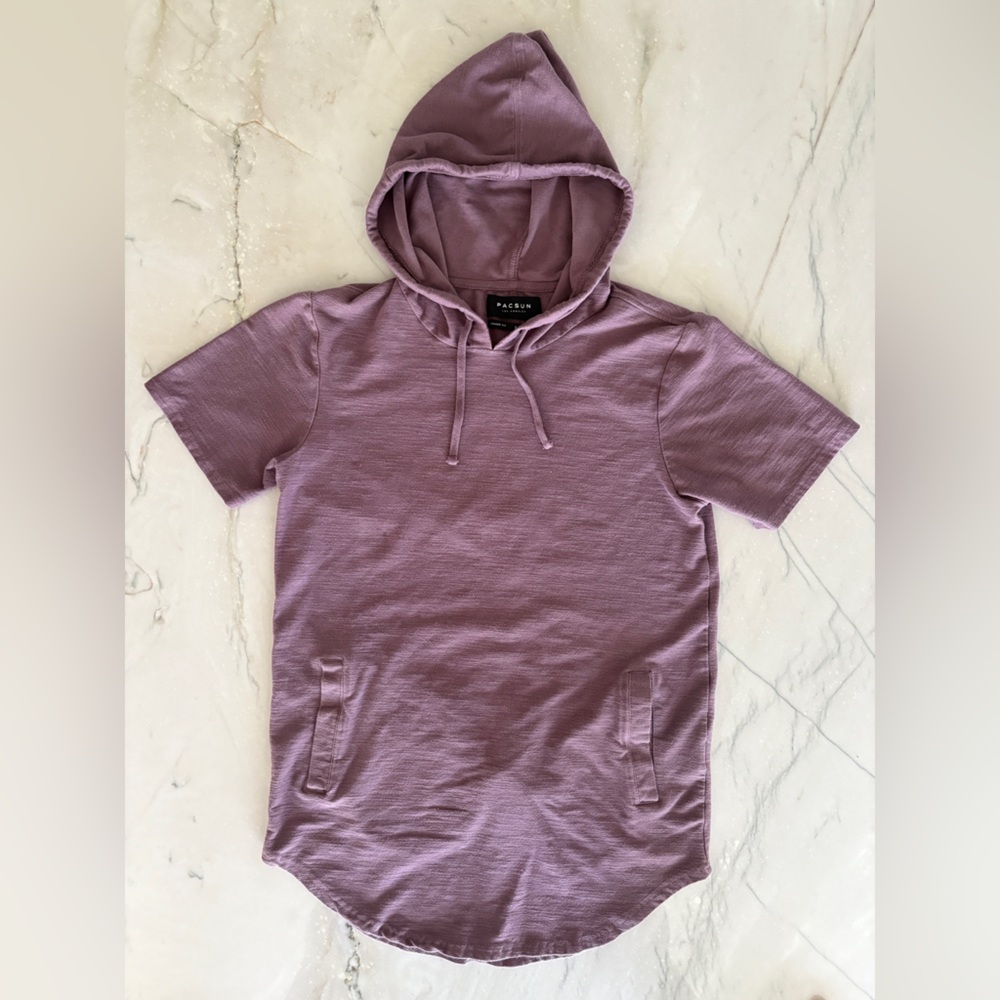 PACSUN Juniors size S Lavender short sleeve hoodie with pockets